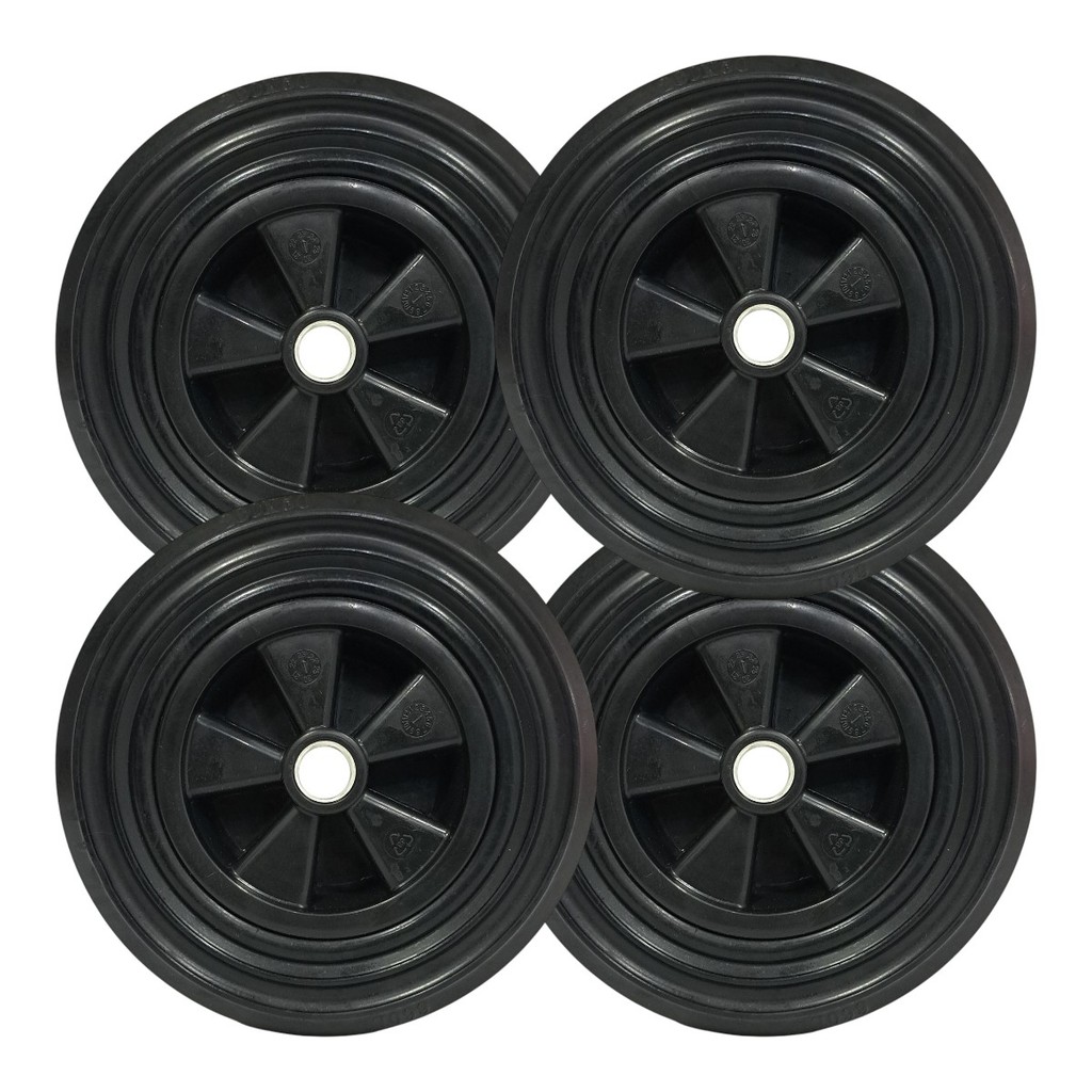 4Und Roda 8Pol. para Container Plástico e Carrinho de Lixo – Super Resistentes e Duráveis