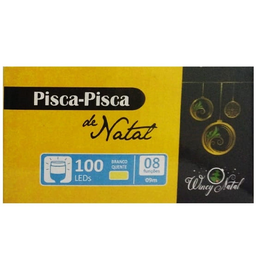 Pisca Pisca 100 Leds Branco Quente 9 Metros 127v Wincy Natal