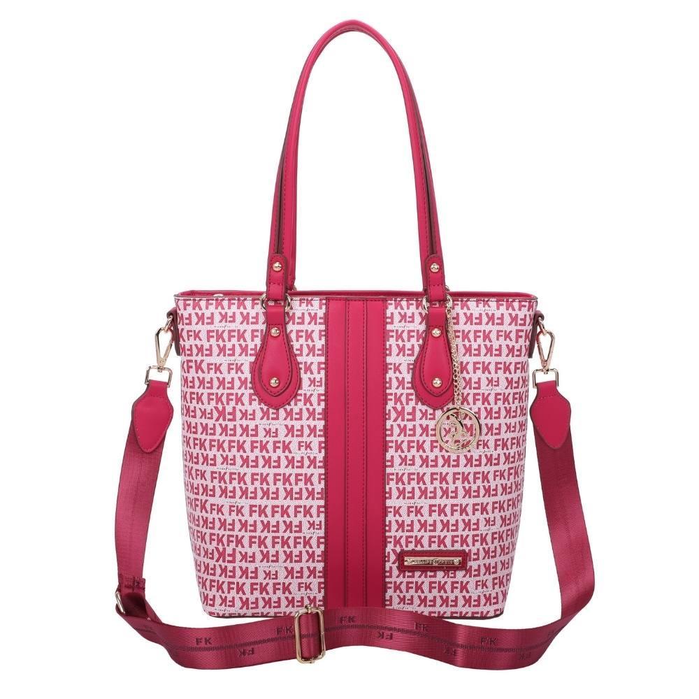 Bolsa Tote Grande Fellipe Krein SS23 Monograma Rosa - Pink em Oferta na Shopee