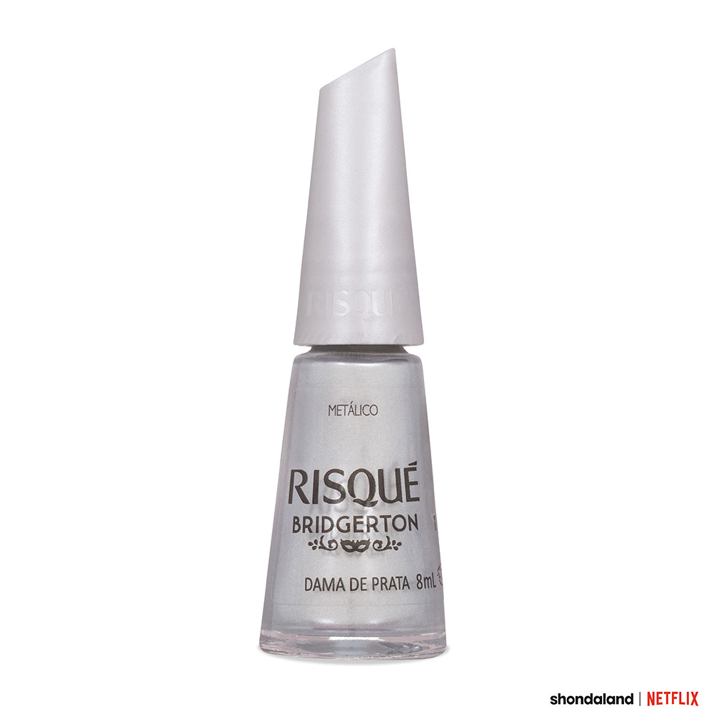 Esmalte Prata Risqué Bridgerton Dama de Prata Metálico 8ml em Oferta na Shopee