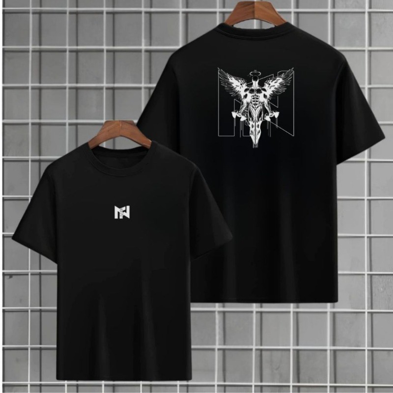 Camiseta Masculina Oversized Academia Anjo Streetwear 100% Algodão Treino