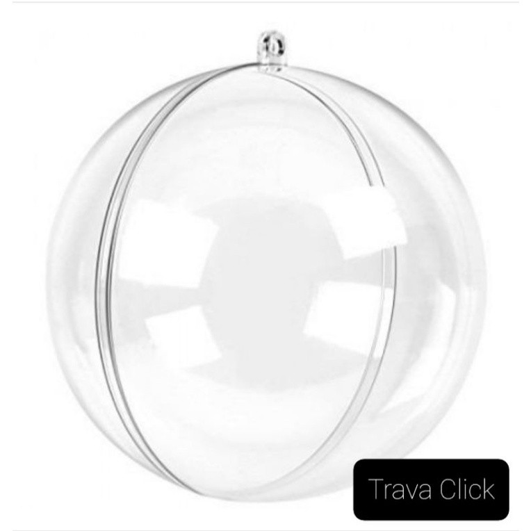 Esfera Acrílica transparente de 6,5 cm - 100 Unidades / Bola de Natal para personalizado