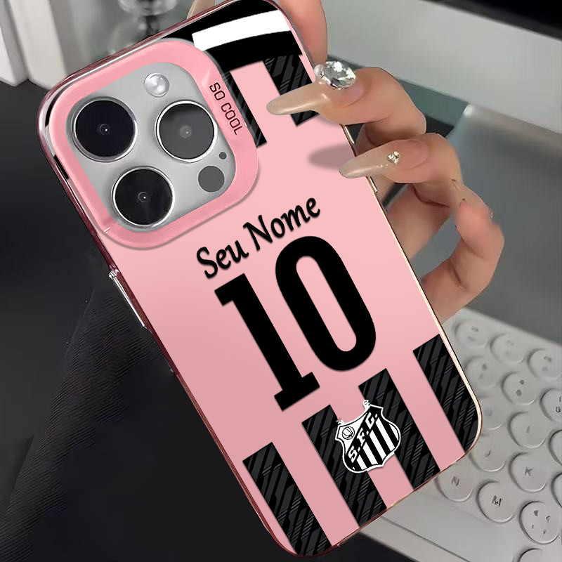 Capa de telefone Com Personalizada Nome Santos Capinha Para iPhone 11 12 13 15 14 16 Pro Max X Xr Xs 7 8 Plus Case em Oferta na Shopee