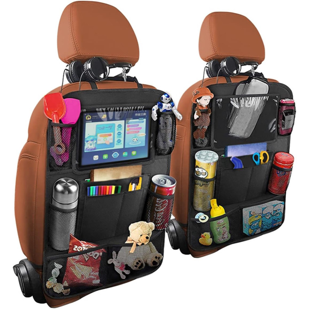 KIT 2 Bolsa de armazenamento de encosto de banco de carro