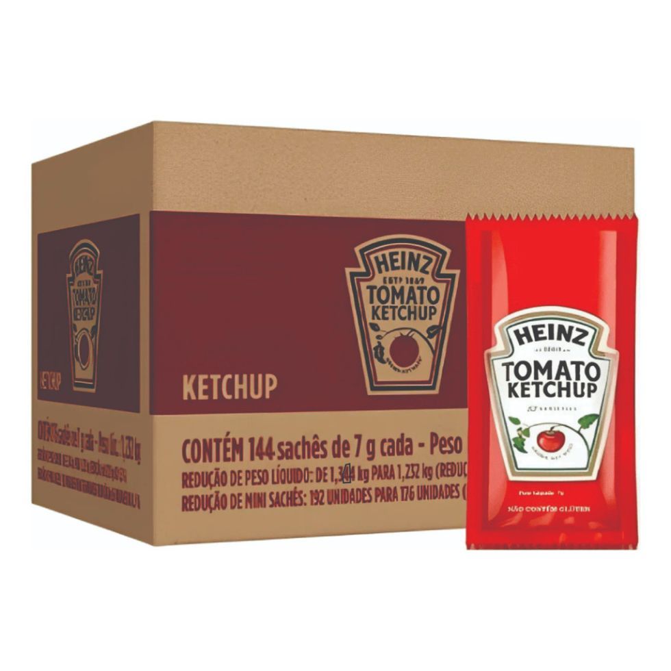 Molho Sache Ketchup 7g 144 saches Heinz em Oferta na Shopee