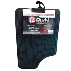 Jogo Tapetes Carro Automotivo 4 Peças Preto Universal Em Pvc Novo