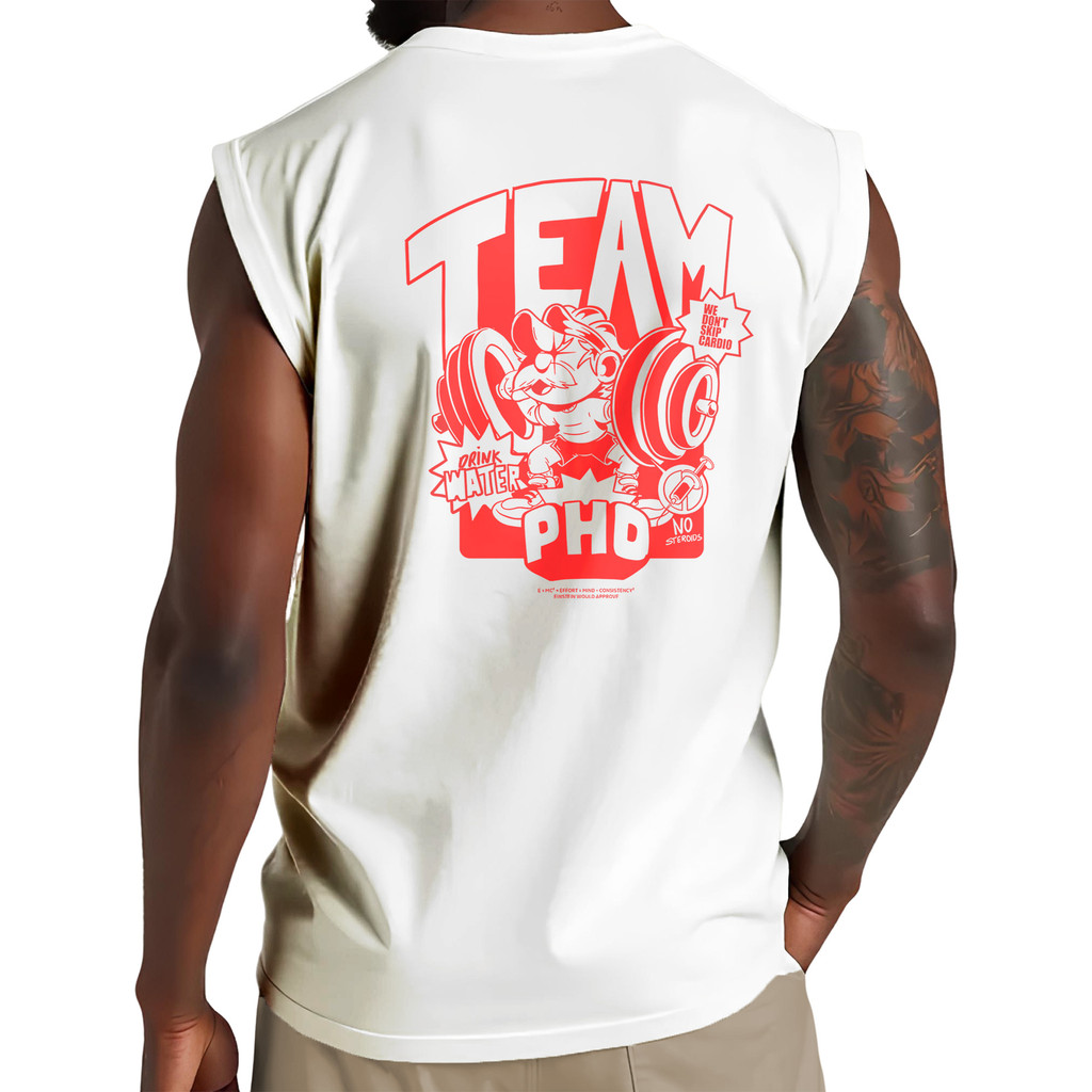 Camiseta Cavada Oversized Team PHD Academia Camisa Regata Over StreetWear Algodão