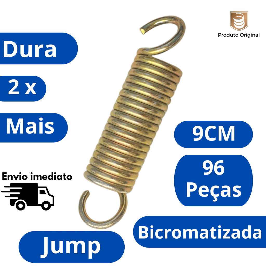 Molas para jump bicromatizada 9cm – Para academias e Residencias material original Renove sem jump