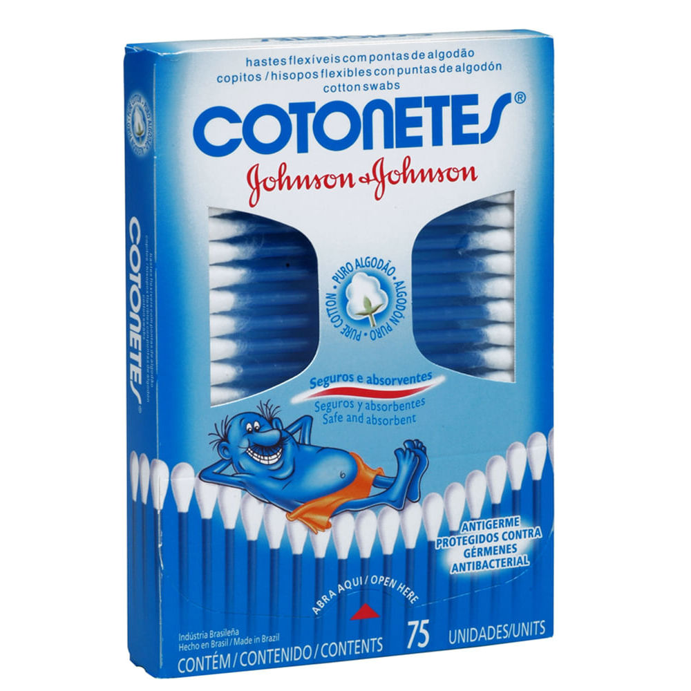 Hastes Flexíveis Cotonete Johnson & Johnson 75 unidades em Oferta na Shopee