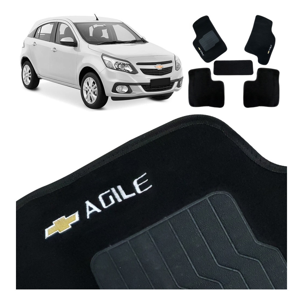 Jogo Tapetes Automotivo Carpete Agile 2009 A 2016 5 Peças