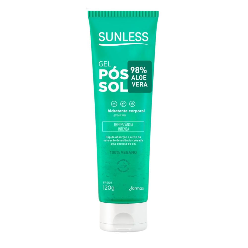 Gel Pós Sol Sunless 98% Aloe Vera Hidratante Corporal 120G