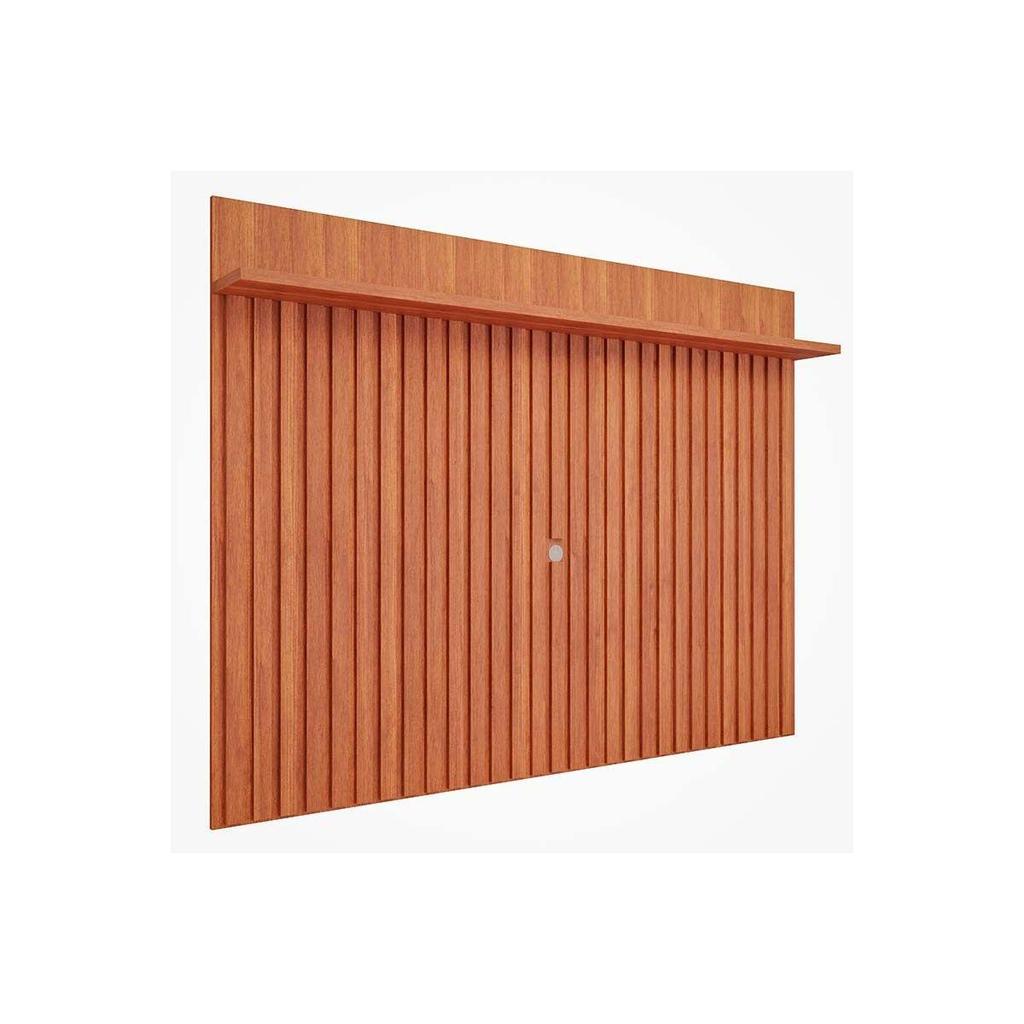 Painel Quarto p/TV até 70 Pol Trend 100% MDF Ripado c/ Prateleira 180x135cm Cinamomo - Permóbili em Oferta na Shopee