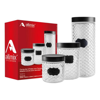 Kit 3 Potes Vidro Porta Condimentos com Tampa de rosca em metal 800ml 1200ml e 2 litros em Oferta na Shopee