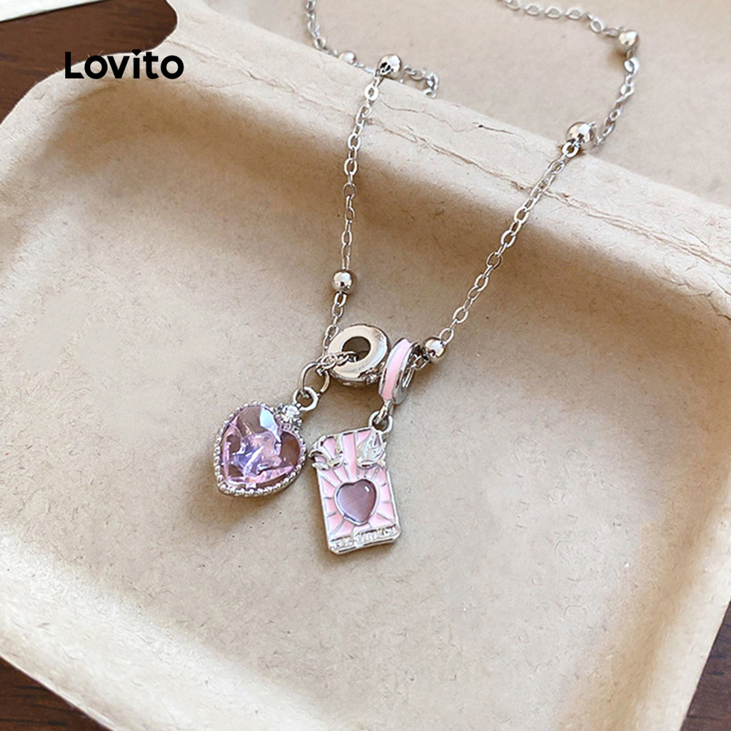 Lovito Colares de Diamante Flash elegante LFA105283 em Oferta na Shopee