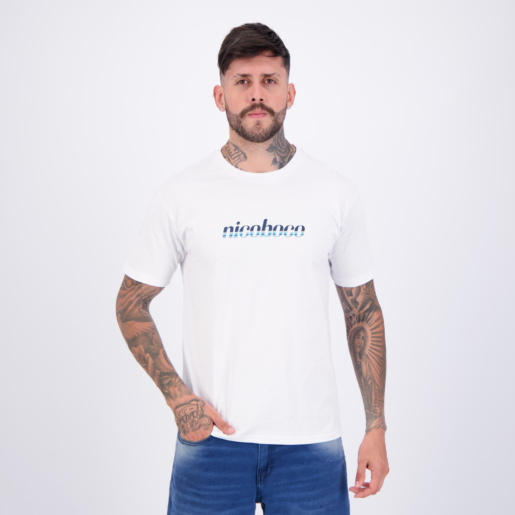 Camiseta Nicoboco Lucky Branca em Oferta na Shopee