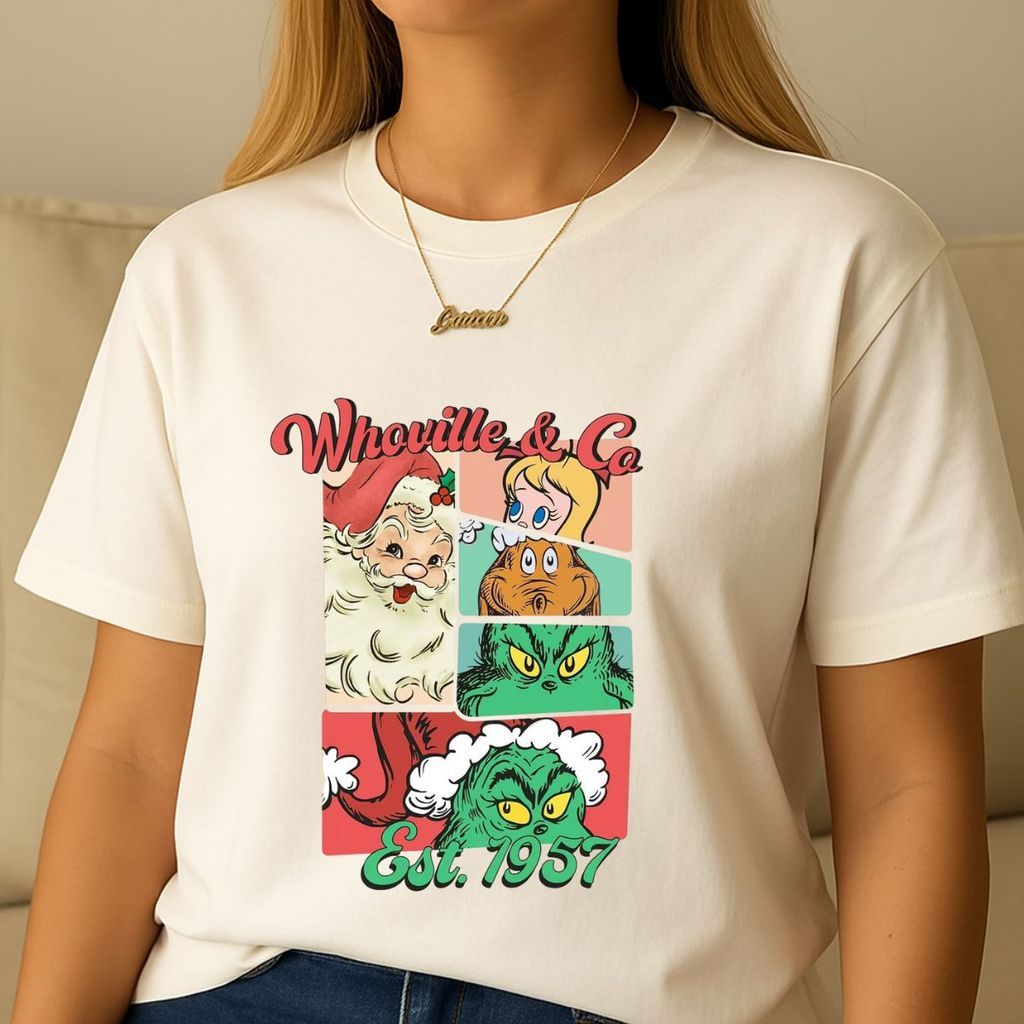 Camisa T-Shirt Natalina Whoville & Co Est. 1957 Desenho Vintage Personagens