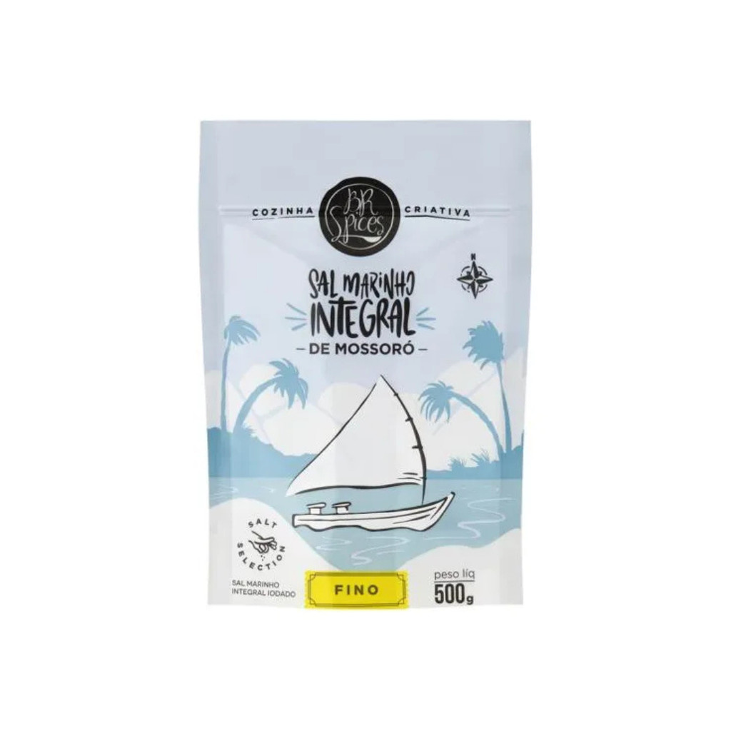 Sal Marinho Fino Integral Mossoró Br Spices Salt 500g em Oferta na Shopee