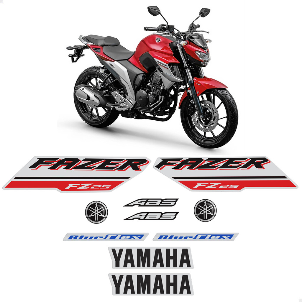 Adesivos Para Fazer 250 Fz25 2018/21 Moto Branca Ou Vermelha