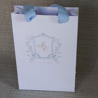 Sacola personalizada azul serenity em Oferta na Shopee