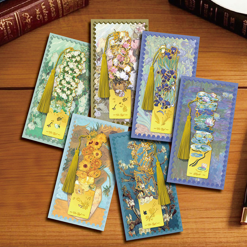 Série De Pintura Vintage Oco Marcador De Metal Suporte De Página De Livro De Estudante em Oferta na Shopee