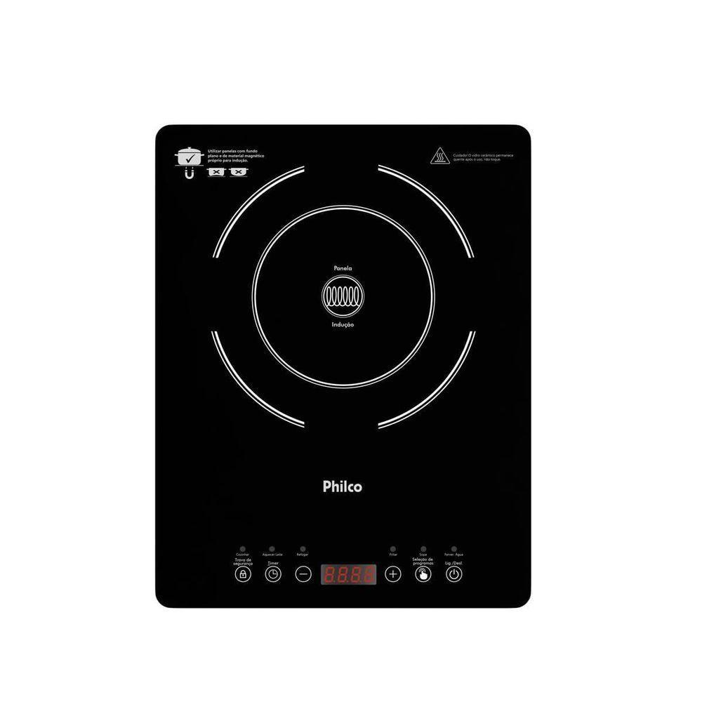 Cooktop de Indução Philco Portátil 1 Queimador PCT10A 110V em Oferta na Shopee