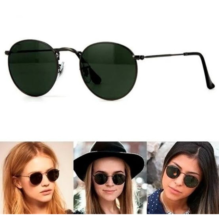 Óculos De Sol Round John Lennon Preto Verde G15 Redondo Lentes  Cristal Feminino Masculino Proteção UV400 Barato