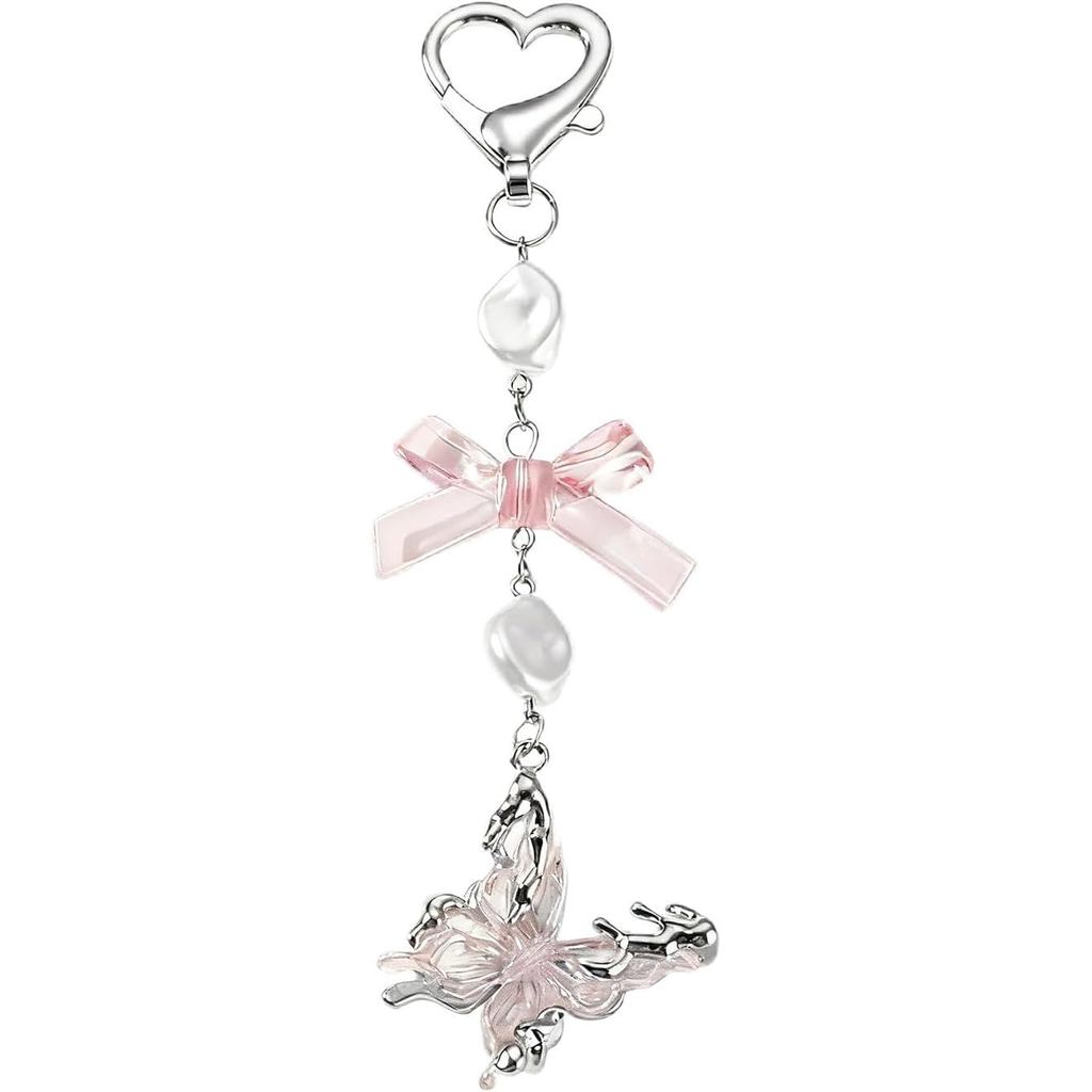 Kawaii Borboleta Chaveiro Y2k Bonito Dados Arco Saco Encantos Bolsa Para Bolsas Sacolas Presentes Mulher