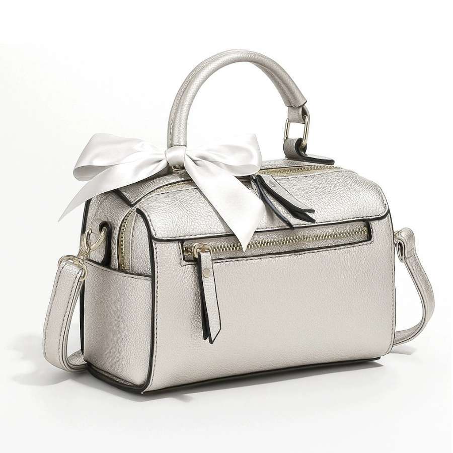 Bolsa Feminina Transversal Com Lencinho Bau Tiracolo Espaçosa Bolsa Feminina Estruturada Media Com Alça XQ3001#