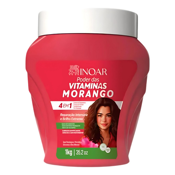 Inoar Creme Poder Das Vitaminas Morango 1kg em Oferta na Shopee