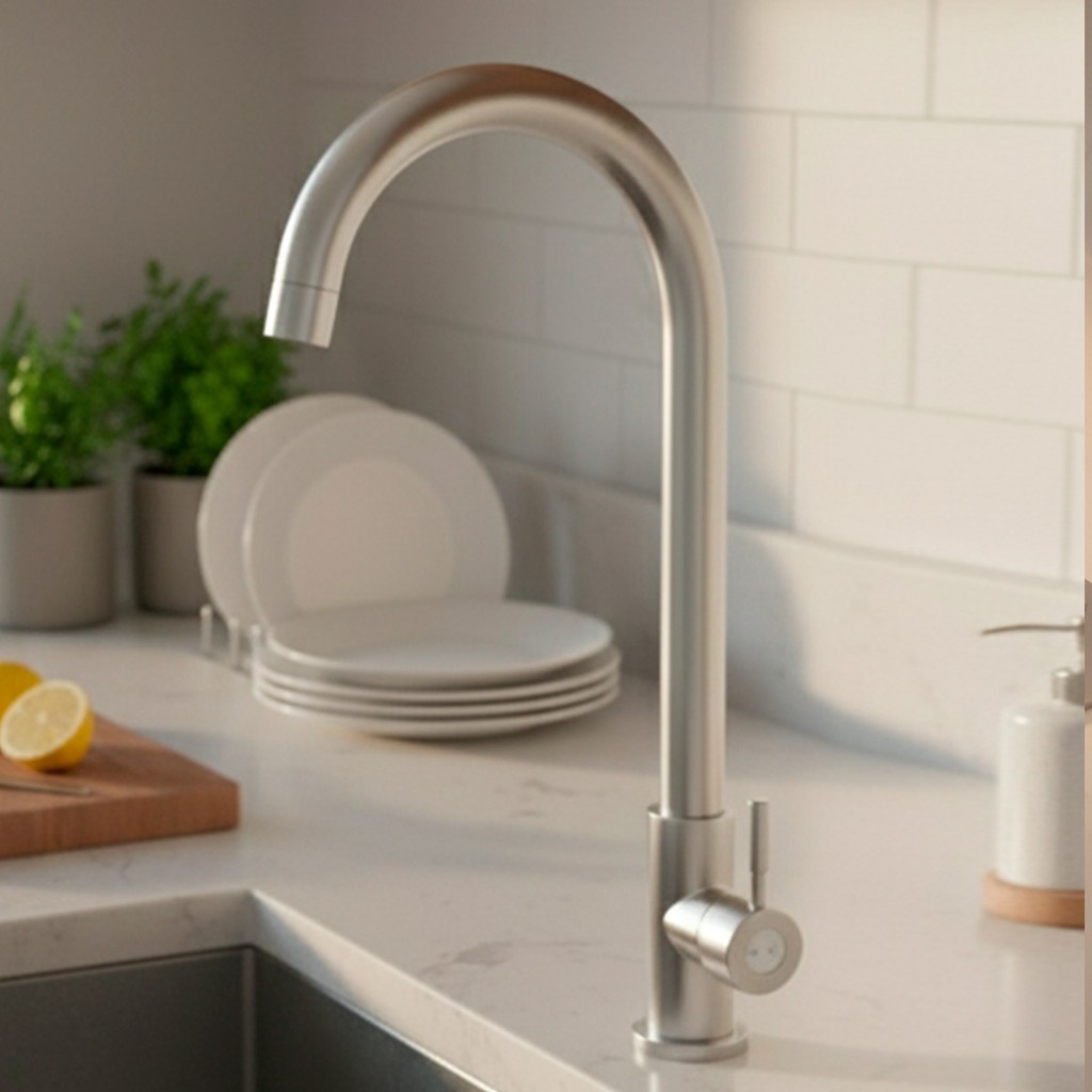 TORNEIRA GOURMET COZINHA AÇO INOX ESCOVADO ALTA 37CM LUXO em Oferta na Shopee