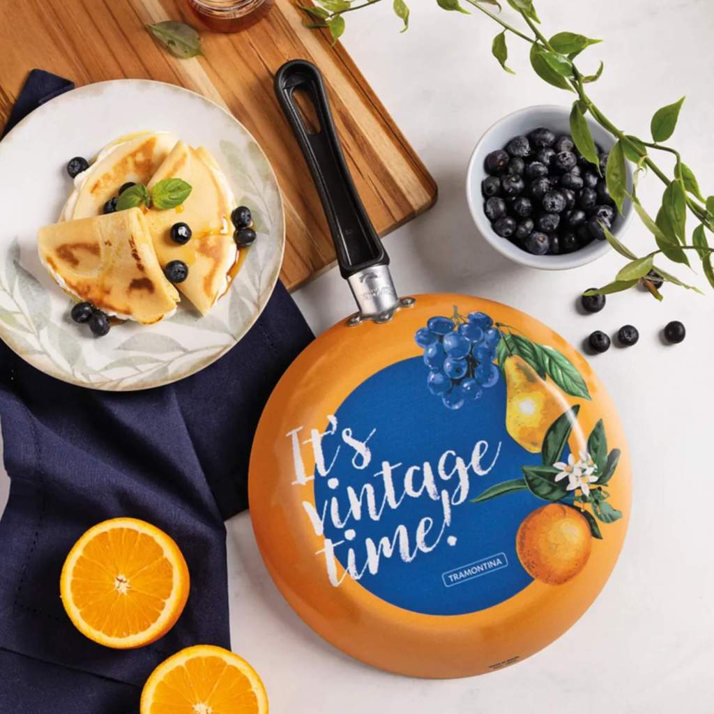 Frigideira em Alumínio Antiaderente Estampa Vintage 24cm 1,2L Starflon Max Tramontina - 27812099 — imagem 2 de 2