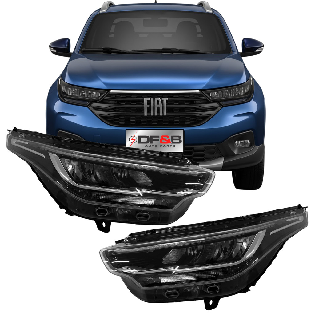 Farol Dianteiro Full LED Fiat Strada 2021 a 2025