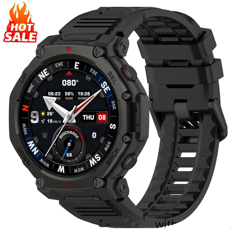 Pulseira Esportiva De Silicone Para Amazfit T-Rex 3 Pro 48mm , De Substituição Smartwatch , Acessórios De