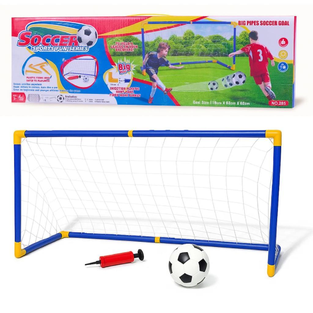 Kit Mini Trave Infantil Futebol Gol De Craque 118cmX62cm Com Bola e Bomba de Encher em Oferta na Shopee