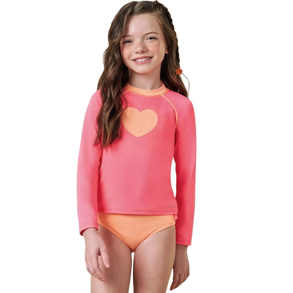 Conj. Blusa e Biquíni em Malha Poliamida c/ Proteção UV 50+ - Infanti