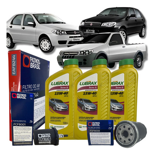 Revisao Óleo Siena Fire 1.0/1.3/1.4 Lubrax 15w40 em Oferta na Shopee