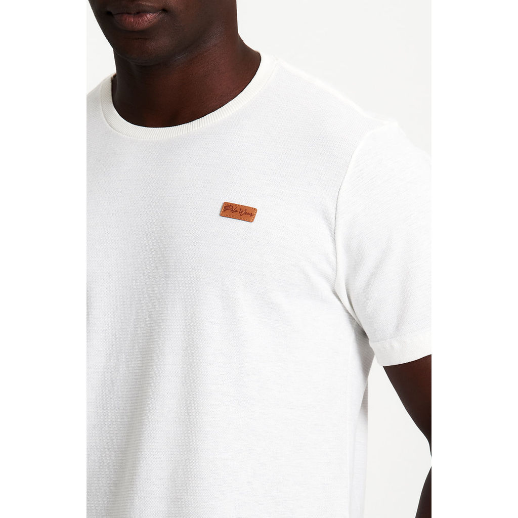 Detalhes do Camiseta Masculina Manga Curta Polo Wear Bege Médio