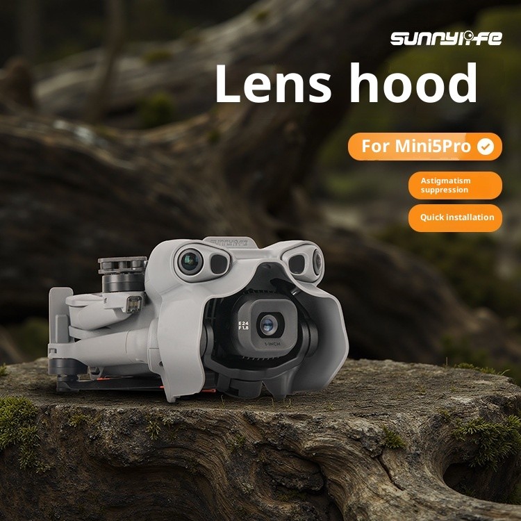 Sunnylife adequado para DJI Mini 5 Pro lente capa proteção de cabeça Anti-reflexo lente pára-sol capa acessórios