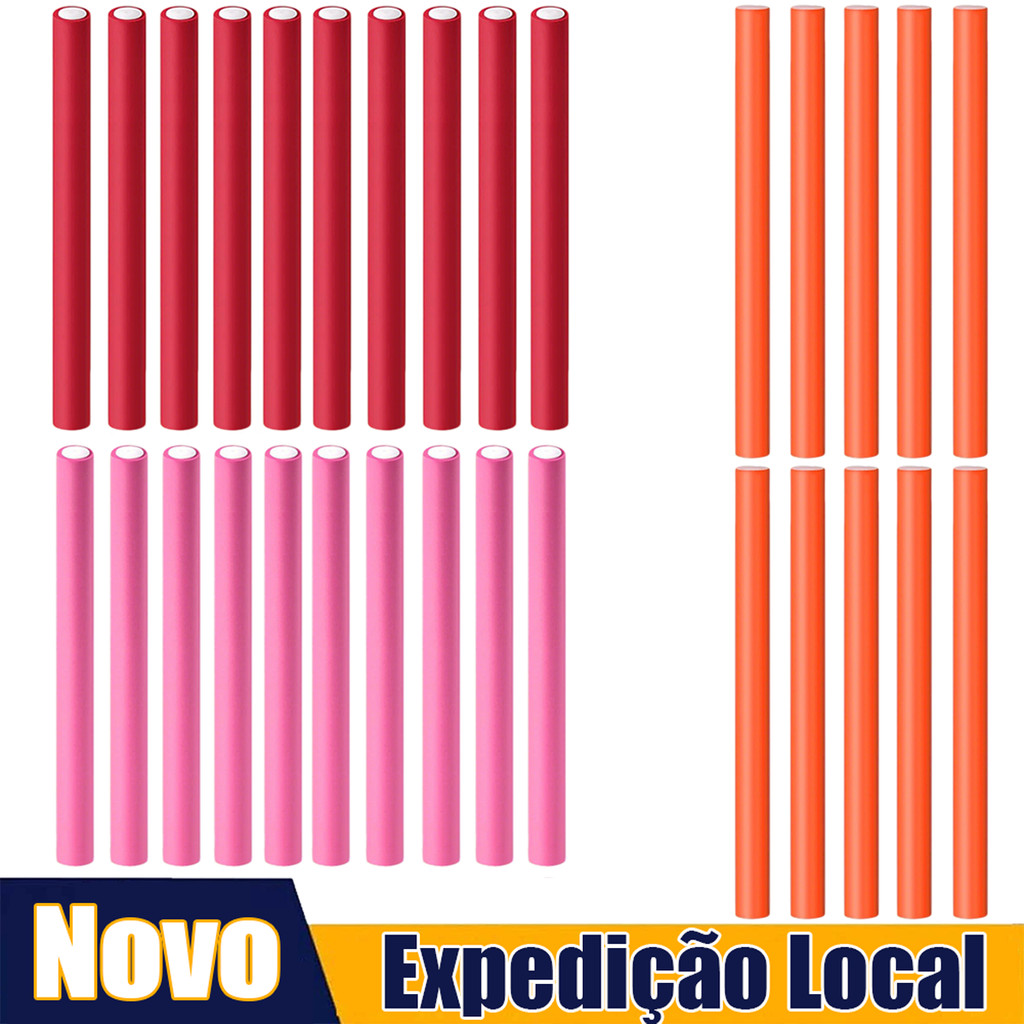 10peças de modelador não quente que não machuca o cabelo,cabelos longos/cabelos longos médios,opções universais de três em Oferta na Shopee