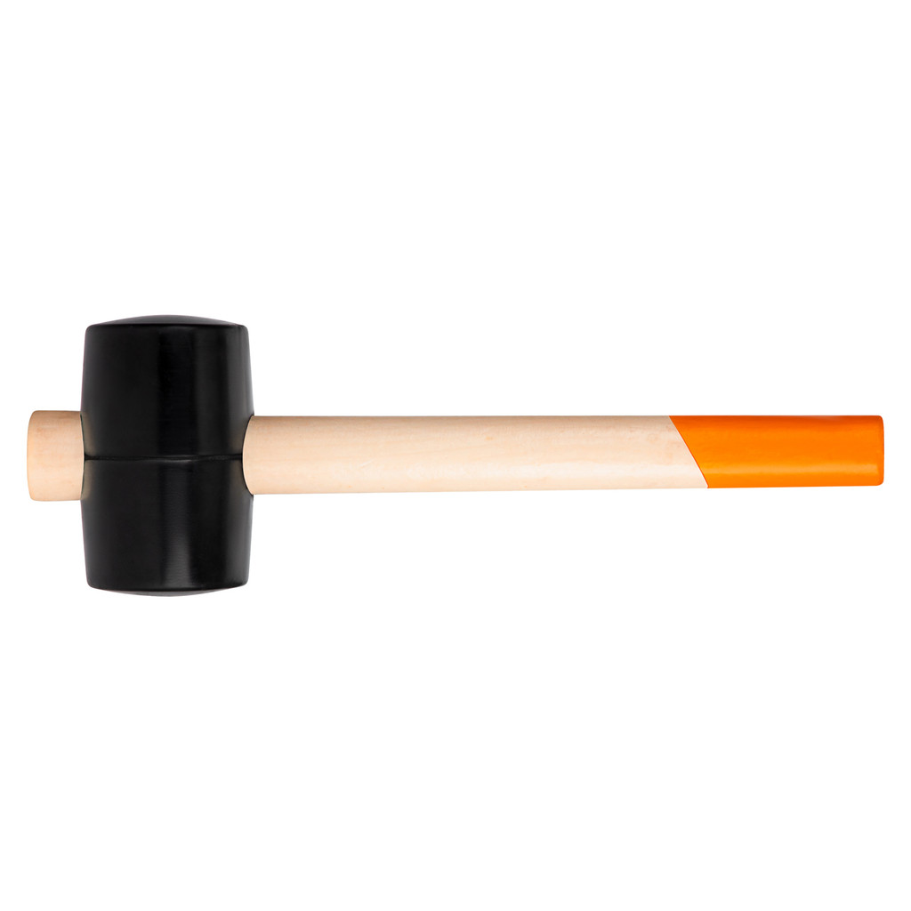 MARTELO DE BORRACHA PRETA, CABO DE MADEIRA, 1PC // SPARTA em Oferta na Shopee