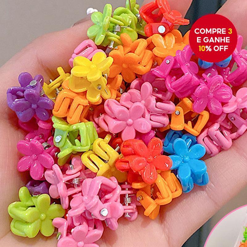 60 Peças Mini Piranha Cabelo Infantil Bebê Grampo De ikat rambut budak perempuan Conjunto De Acessórios Com Clipes E Laç