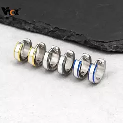 Vnox Edgy Aço Inoxidável Ear Cuff Punk Unissex Brinco Alternativa Moda Presente