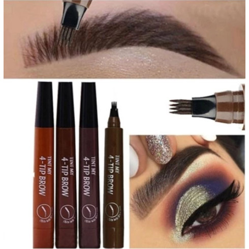 Caneta De Sobrancelha Microblading/Tatuagem De Maquiagem De 4 Cores/Lápis