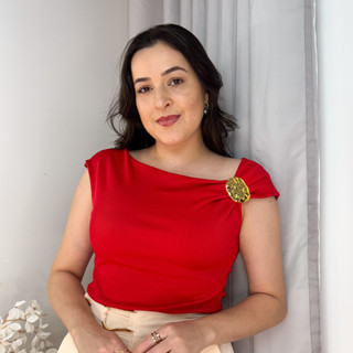 Blusa Feminina Assimetrica Fivela Dourada Canelada Ribana Elegante Tendencia Casual Verao Natal em Oferta na Shopee