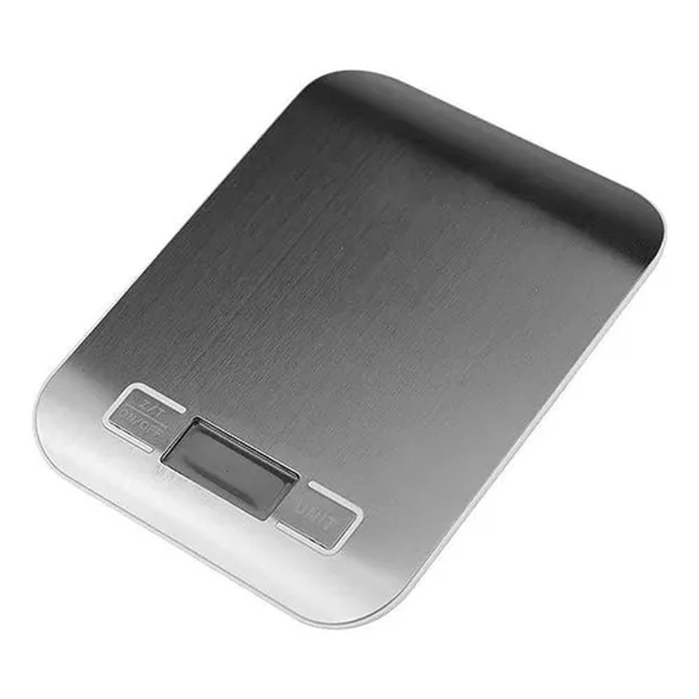 BALANÇA DIGITAL DE COZINHA EM AÇO INOX – COMPACTA, ATÉ 10KG, TELA LCD E FUNÇÃO TARA