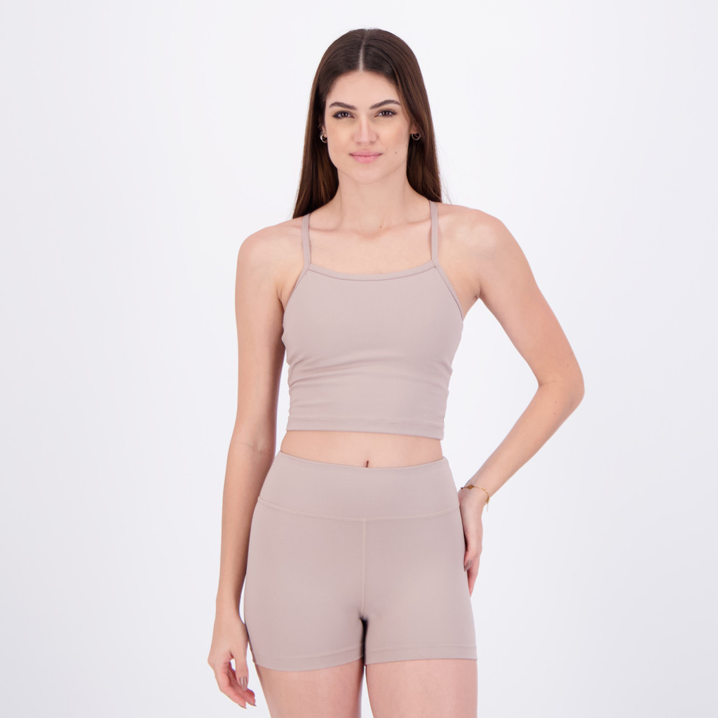 Top Fila Long Life Feminino Bege em Oferta na Shopee
