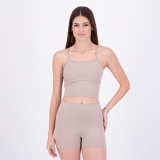 Top Fila Long Life Feminino Bege em Oferta na Shopee