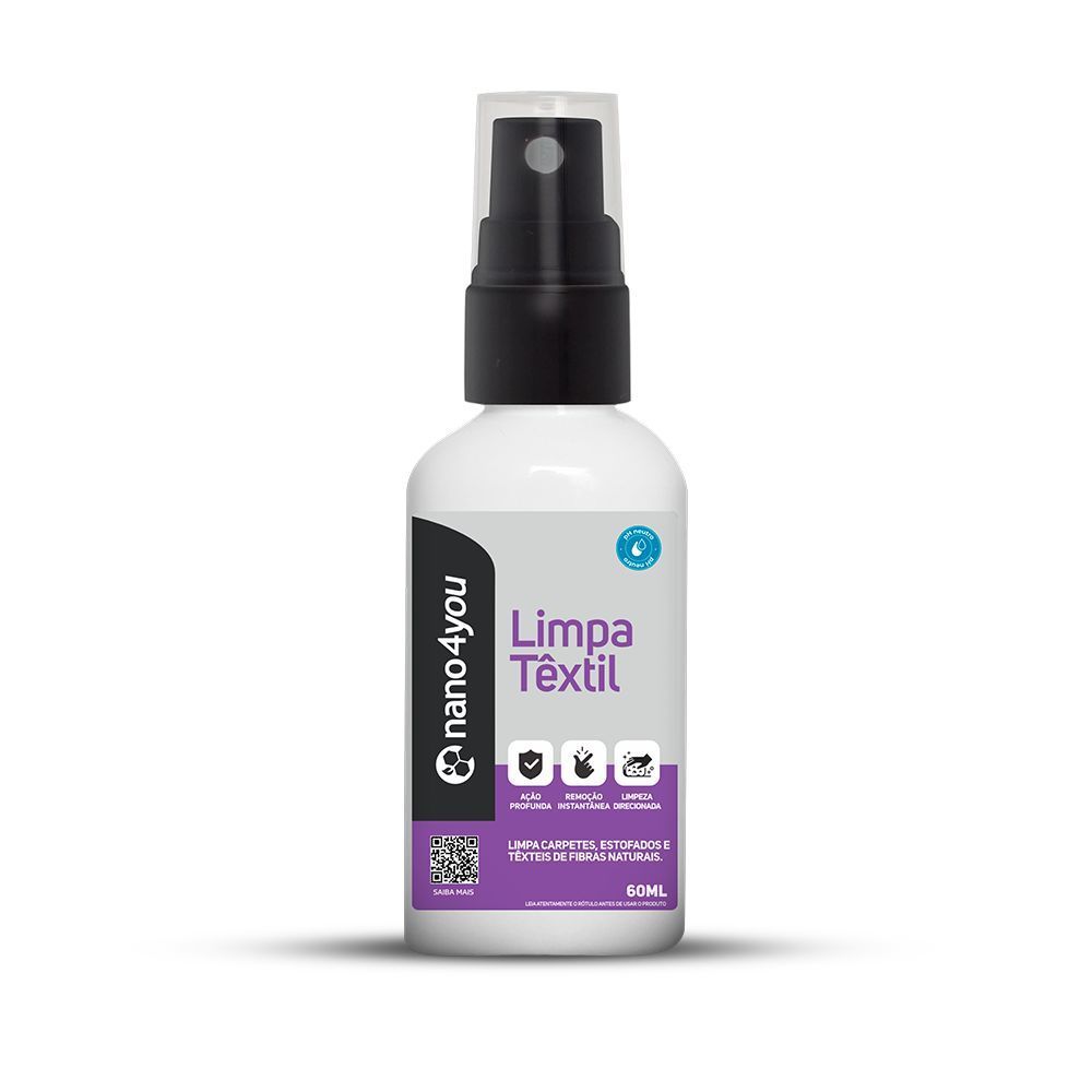 Limpa Textil Limpador para Tecidos pH neutro e Odorblock 60ml nano4you em Oferta na Shopee