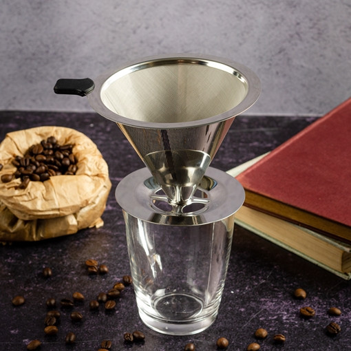 Filtro De Café101/102/103  INOX COM ALÇA DE SILICONE Premium