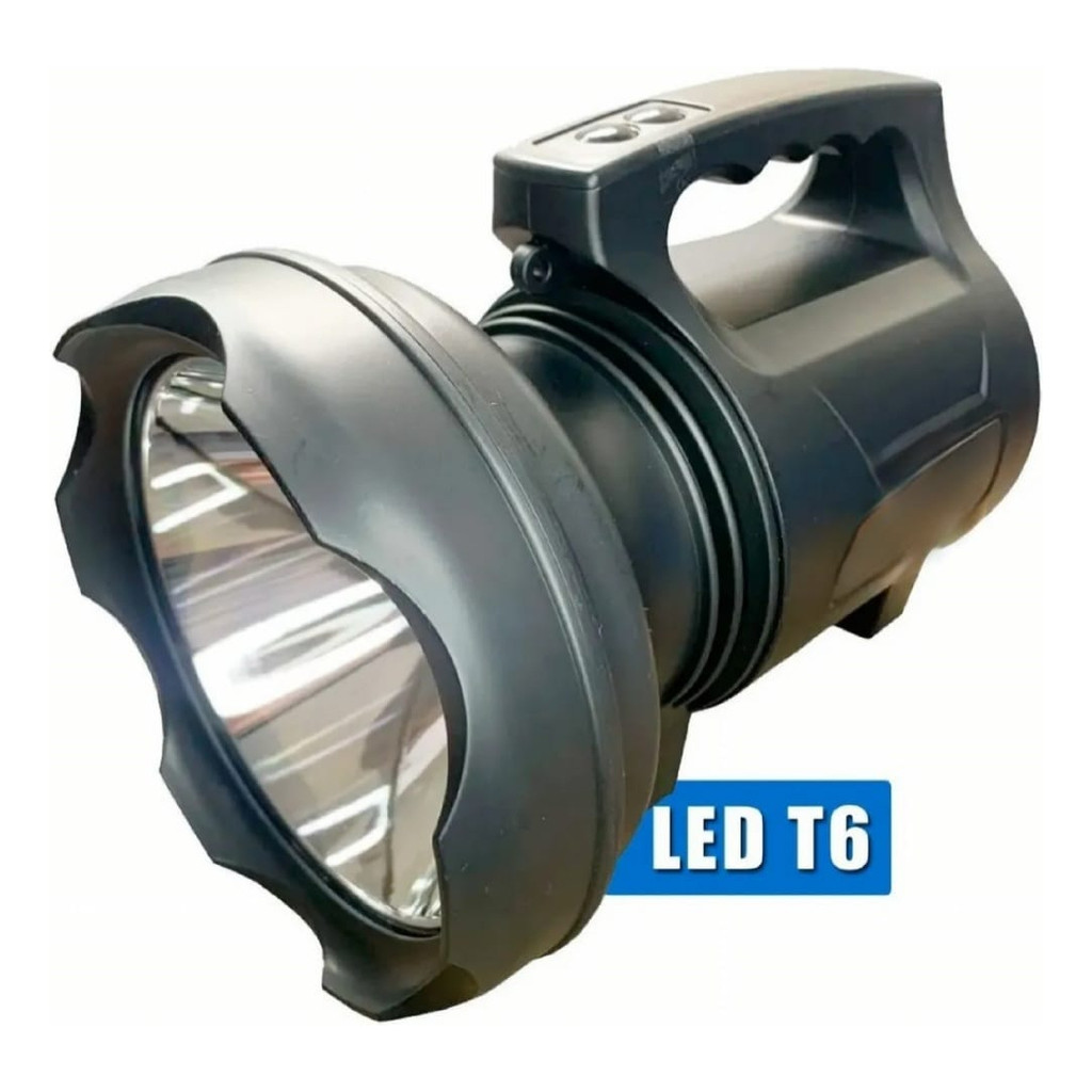 Lanterna Holofote Alta Potencia Led T6 50w Alcance 1000 metros Luz Branco Fluoreled